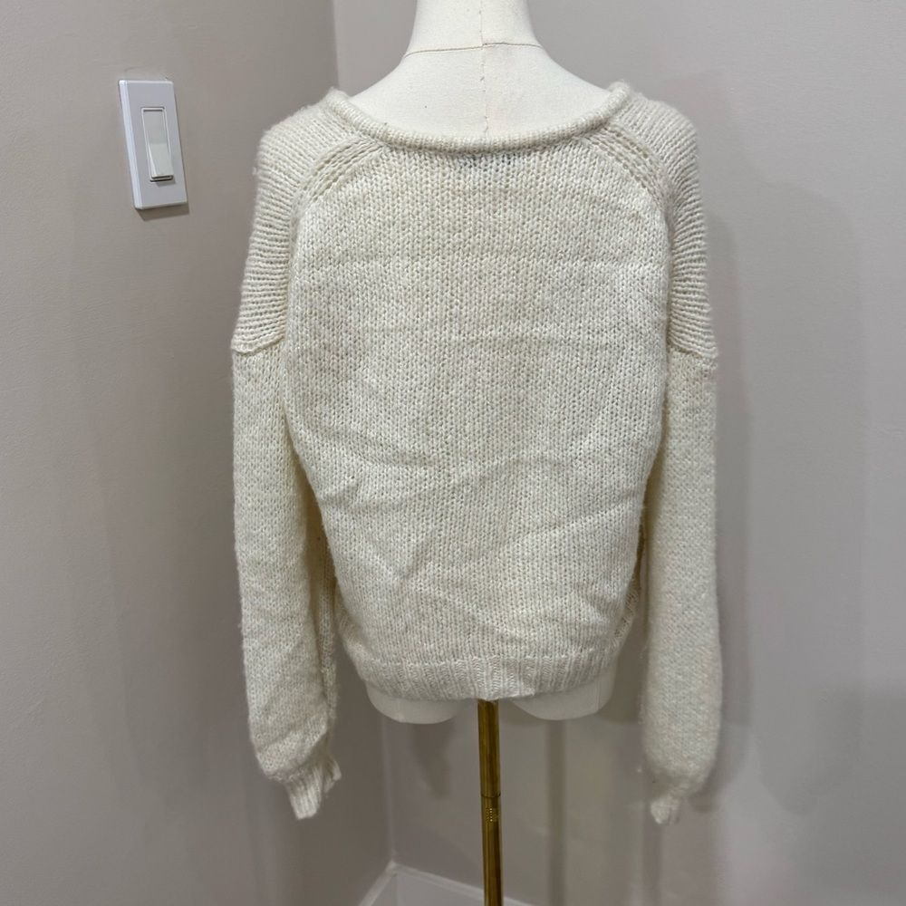 Madewell‎ white V neck sweater XS - Picture 3 of 5